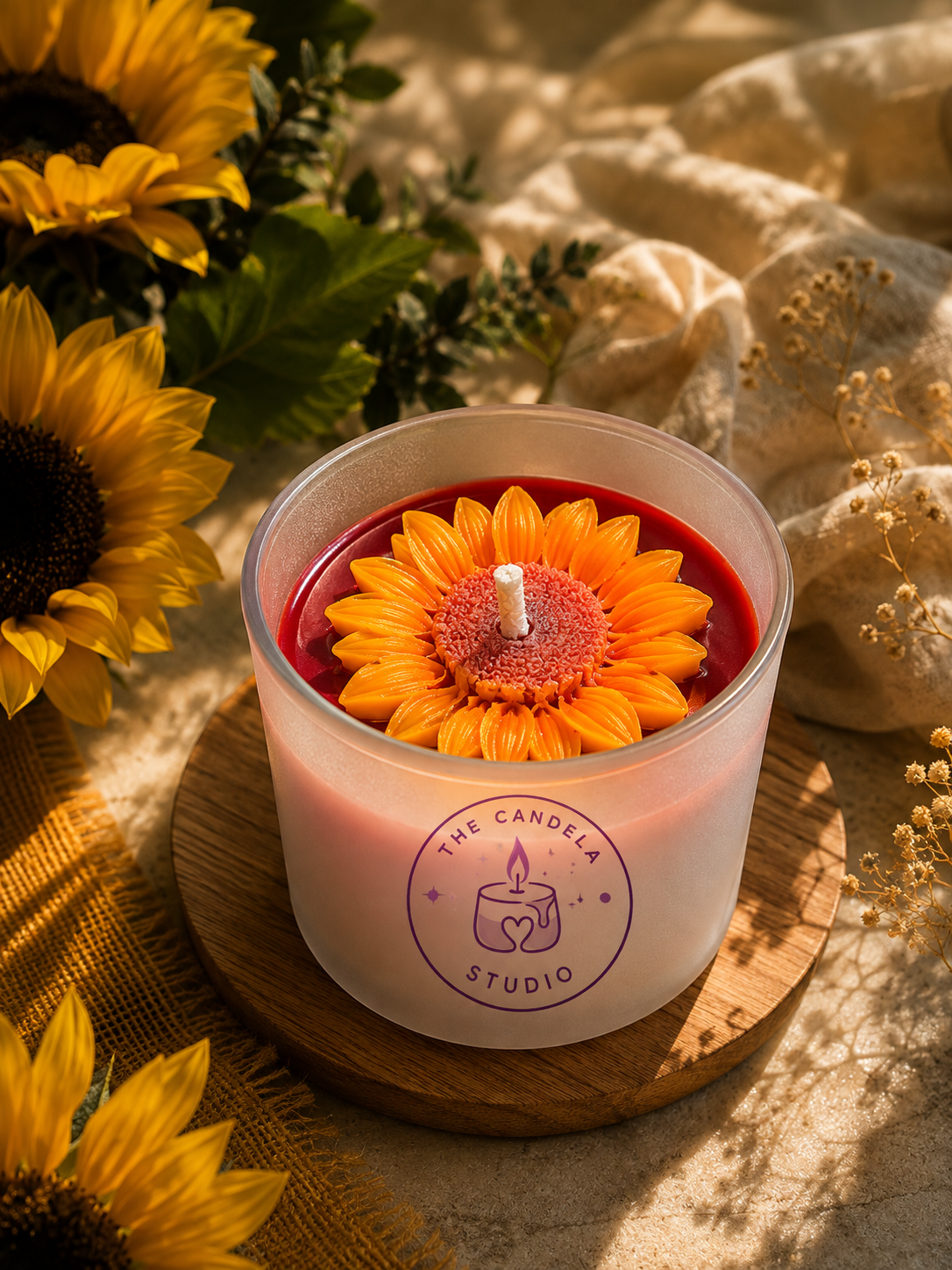 Sunflower Candle